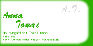 anna tomai business card